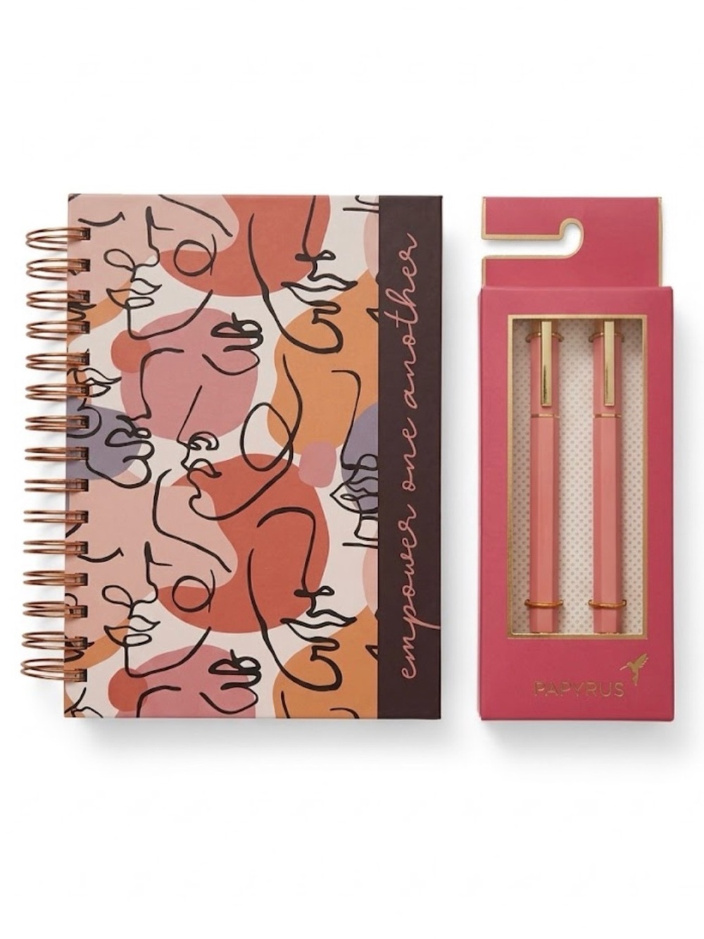 Markings Spiral Journal Empower One Another & Papyrus Pen Set 2pc